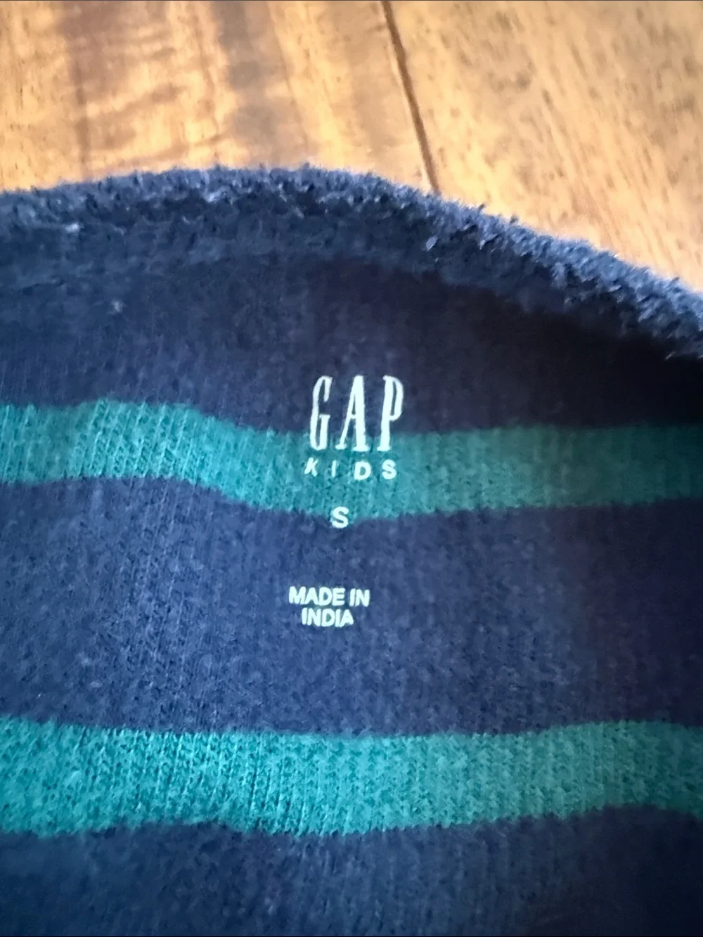 GAP Navy & Teal Striped Long-Sleeve Henley